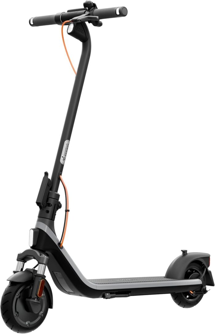 Segway-Ninebot E3 Pro D, E-Scooter Deutscher Straßenzulassung, 55 km Eco Modus Reichweite, 47km Sport Modus Reichweite, Federung vorne & hinten, 800 W Motor, faltbar, 17,9 kg, 10-Zoll Reifen, IPX5
