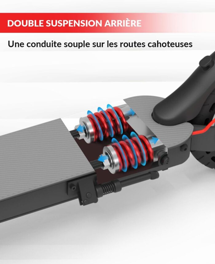 E Scooter mit Straßenzulassung, INVANTI E30 Elektroroller 32KM Reichweite, E Roller für Erwachsene mit Hinteren Stoßdämpfern, E Roller 120kg Tragkraft, Faltbarer Elektroscooter mit App und Blinker