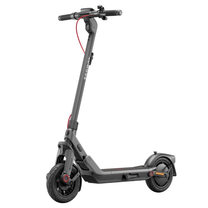 Segway-Ninebot E3 Pro D, E-Scooter Deutscher Straßenzulassung, 55 km Eco Modus Reichweite, 47km Sport Modus Reichweite, Federung vorne & hinten, 800 W Motor, faltbar, 17,9 kg, 10-Zoll Reifen, IPX5