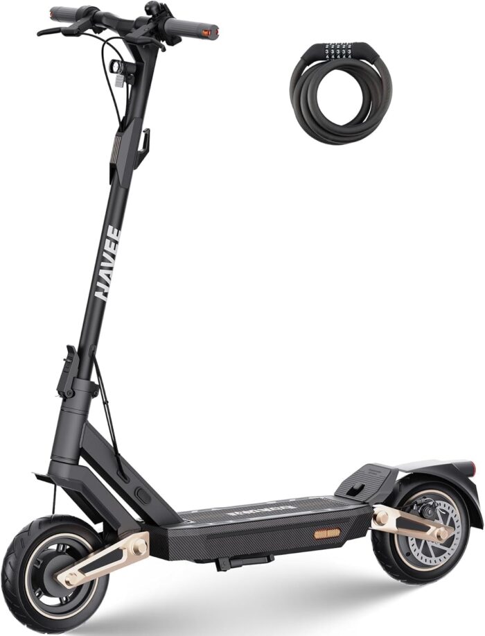 NAVEE GT3 Serie E-Scooter 350W-400W, 50 km-75 km Reichweite | Vierfach-Federung | Klappbar (54 cm) mit IPX5,Steigungen 18%-22%