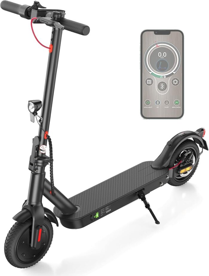 E Scooter mit Straßenzulassung, ABE Elektroroller Belastung bis 120kg, 30 km Reichweite, LED, 20km/h, 350W Motor, 8,5 Zoll Wabenreifen,Duales Bremssystem E Roller für Erwachsene