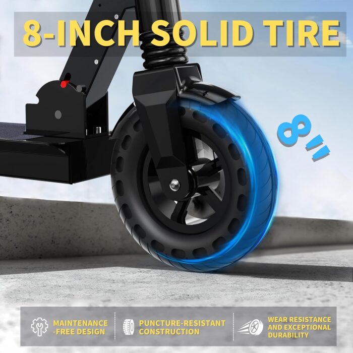QnQ E Scooter, 2026 8 Zoll Faltbarer Roller, 500 W/20 km/h Motor, 15 km Reichweite, pannensichere Wabenreifen, Kinder und Jugendliche.