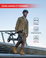 E Scooter mit Straßenzulassung, INVANTI E30 Elektroroller 32KM Reichweite, E Roller für Erwachsene mit Hinteren Stoßdämpfern, E Roller 120kg Tragkraft, Faltbarer Elektroscooter mit App und Blinker