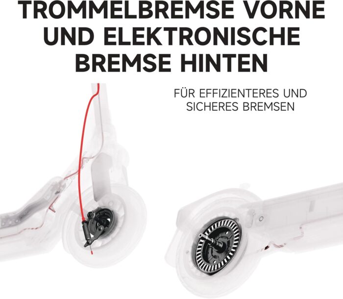 Segway-Ninebot E3 Pro D, E-Scooter Deutscher Straßenzulassung, 55 km Eco Modus Reichweite, 47km Sport Modus Reichweite, Federung vorne & hinten, 800 W Motor, faltbar, 17,9 kg, 10-Zoll Reifen, IPX5