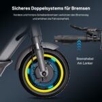 EVERCROSS EV10S MAX Elektroroller mit Straßenzulassung (ABE), Faltbarer E Scooter für Erwachsene - mit APP, 500W Motor, 80KM Reichweite, Max.20 km/h, 10" Vakuumreifen mit Gelschicht