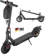 E Scooter mit Straßenzulassung, ABE Elektroroller Belastung bis 120kg, 30 km Reichweite, LED, 20km/h, 350W Motor, 8,5 Zoll Wabenreifen,Duales Bremssystem E Roller für Erwachsene