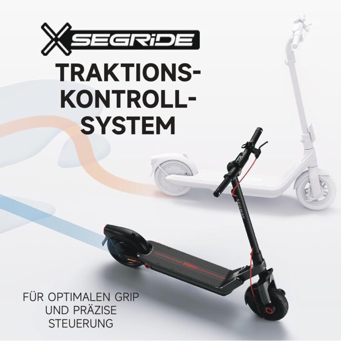 Segway-Ninebot E3 Pro D, E-Scooter Deutscher Straßenzulassung, 55 km Eco Modus Reichweite, 47km Sport Modus Reichweite, Federung vorne & hinten, 800 W Motor, faltbar, 17,9 kg, 10-Zoll Reifen, IPX5