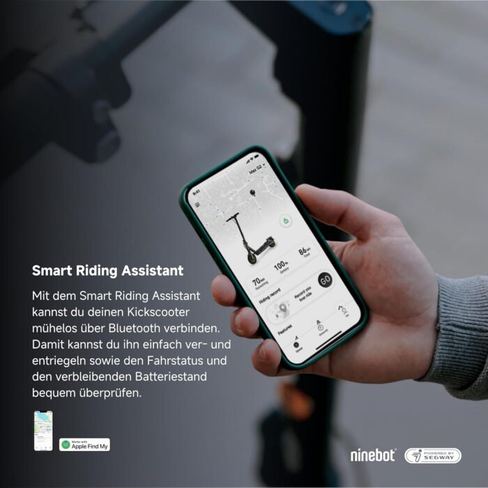 Segway-Ninebot MAX G2 D, E Scooter mit Straßenzulassung für Erwachsene, max. 20 km/h Geschwindigkeit, 70 km Reichweite, Lange Reichweite
