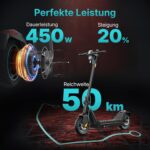 Odys E-Scooter mit Straßenzulassung und Blinker (je nach Modell bis zu 75 km Reichweite & bis zu 25% Steigung, max. 20km/h, klappbar) E-Roller mit Straßenzulassung Elektroscooter Elektroroller