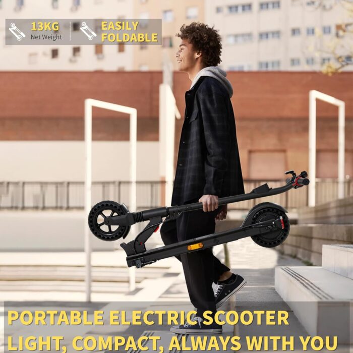 QnQ E Scooter, 2026 8 Zoll Faltbarer Roller, 500 W/20 km/h Motor, 15 km Reichweite, pannensichere Wabenreifen, Kinder und Jugendliche.