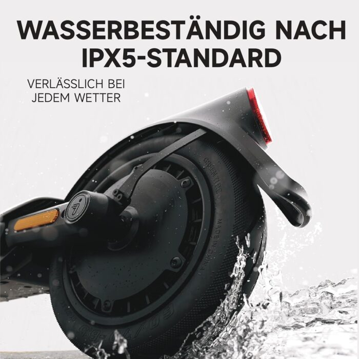 Segway-Ninebot E3 Pro D, E-Scooter Deutscher Straßenzulassung, 55 km Eco Modus Reichweite, 47km Sport Modus Reichweite, Federung vorne & hinten, 800 W Motor, faltbar, 17,9 kg, 10-Zoll Reifen, IPX5