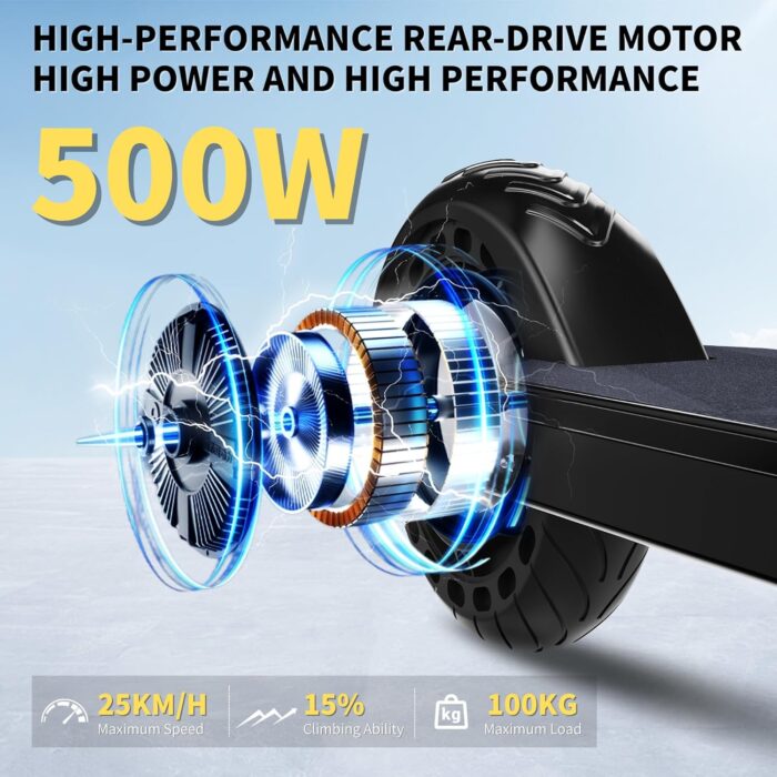 QnQ E Scooter, 2026 8 Zoll Faltbarer Roller, 500 W/20 km/h Motor, 15 km Reichweite, pannensichere Wabenreifen, Kinder und Jugendliche.