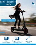 E-Scooter mit Luftreifen, S3 PRO Elektroroller 20km/h - 15% Steigung, 30km Reichweite, 120kg Belastung, Duales Bremssystem, Display, App, E Roller für Erwachsene